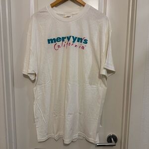 New Y2k VTG Mervyn’s California Stedman by Hanes White Graphic Tee Size XL